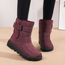 Load image into Gallery viewer, Velcro Snow Boots Winter Warm Plush Shoes Women Waterproof Winter Boots +