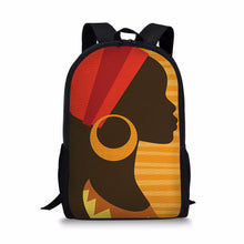 Load image into Gallery viewer, Black African Queen Backpack - Schoolbag for Elementary School - Fashion Style Children's School Bag +
