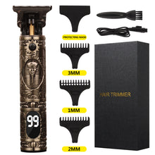 Load image into Gallery viewer, Shaving Head Carving And Pushing White Electric Clippers +