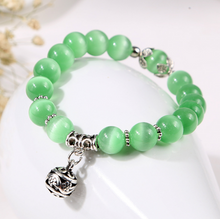 Load image into Gallery viewer, Natural Opal Beads Bracelets Crystal Fashion Women Vintage Stainless Steel Bracelets Pearl Stone for Girls +