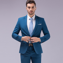 Load image into Gallery viewer, Stylish Suit for Gentlemen Men's Business Suit Two-piece Men's Suit +