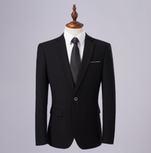 Load image into Gallery viewer, Stylish Suit for Gentlemen Men's Business Suit Two-piece Men's Suit +