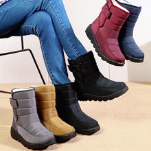Load image into Gallery viewer, Velcro Snow Boots Winter Warm Plush Shoes Women Waterproof Winter Boots +