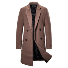 Load image into Gallery viewer, Double-breasted Casual Woolen Coat Men's Woolen Trench Coat - Fashionable Overcoat +