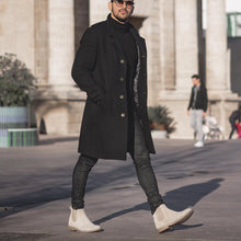 Load image into Gallery viewer, Single Breasted Men's Overcoat English Style Casual Jacket Warm Outfit for Men Fashion Windbreaker Overcoat (+)