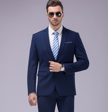 Load image into Gallery viewer, Stylish Suit for Gentlemen Men's Business Suit Two-piece Men's Suit +