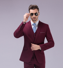 Load image into Gallery viewer, Stylish Suit for Gentlemen Men's Business Suit Two-piece Men's Suit +