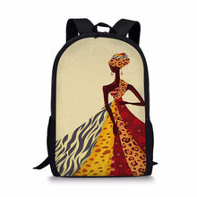 Load image into Gallery viewer, Black African Queen Backpack - Schoolbag for Elementary School - Fashion Style Children's School Bag +