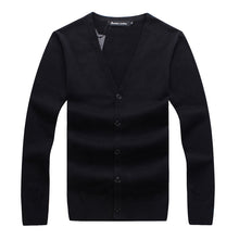 Load image into Gallery viewer, Classic Men's Outerwear V-Neck Slim Solid Color Sweater Long Sleeve Fashion Cardigan for Men +