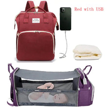 Load image into Gallery viewer, Portable Baby Bed Foldable Baby Backpack +