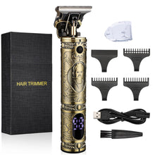 Load image into Gallery viewer, Shaving Head Carving And Pushing White Electric Clippers +