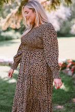 Load image into Gallery viewer, Plus Size Animal Print Smocked Tiered Dress +