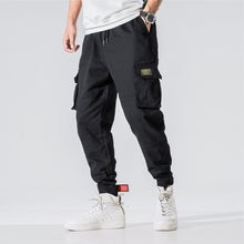 Load image into Gallery viewer, Overalls Multi-pocket Loose Cargo Pants for Men Velcro Open Foot Trousers +
