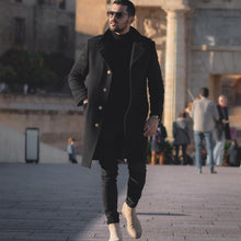 Load image into Gallery viewer, Single Breasted Men's Overcoat English Style Casual Jacket Warm Outfit for Men Fashion Windbreaker Overcoat (+)