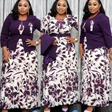 Load image into Gallery viewer, Fashion Print Small Blazer Long Dress Two Piece Women Set 2Piece Outfits +