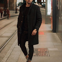 Load image into Gallery viewer, Single Breasted Men's Overcoat English Style Casual Jacket Warm Outfit for Men Fashion Windbreaker Overcoat (+)