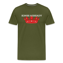 Load image into Gallery viewer, King T-Shirt 3D Print - Men's Premium T-Shirt - olive green