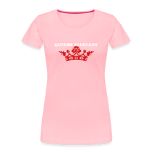 Load image into Gallery viewer, Queen T-Shirt 3D Print - Women’s Premium Organic T-Shirt - pink