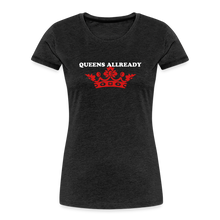 Load image into Gallery viewer, Queen T-Shirt 3D Print - Women’s Premium Organic T-Shirt - charcoal grey