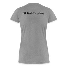 Load image into Gallery viewer, Queens T-Shirt 3D Print - Women’s Premium Organic T-Shirt - heather gray