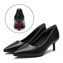 Load image into Gallery viewer, Leather Work Shoes Women Black +
