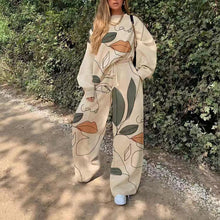 Load image into Gallery viewer, Casual Round Neck Loose Print Women's Sweater Suit +
