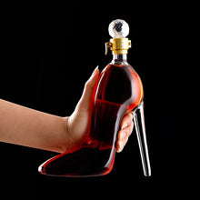 Load image into Gallery viewer, Luxury Glass High Heels Vodka Wine Container Bar Decanter Modern Carafe +
