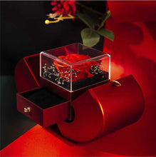 Load image into Gallery viewer, Fashion Jewelry Box Red Apple Christmas Gift Necklace Eternal Rose For Girl Mother's Day Valentine's Day Gifts With Artificial Flower Rose Flower Jewelry Box +
