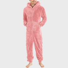 Load image into Gallery viewer, Men's Fashion Zipper Thermal Plush Jumpsuit Thermal Pajamas +
