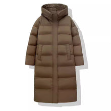 Load image into Gallery viewer, Fashionable Duck Down Puffer Coat Insulated Hooded Jacket Women's Overcoat +
