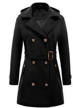 Load image into Gallery viewer, Women&#39;s Woolen Hooded Plus Size Coat +

