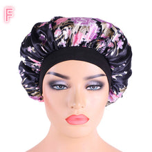 Load image into Gallery viewer, Beauty Print Satin Silk Bonnet Sleep Night Cap +
