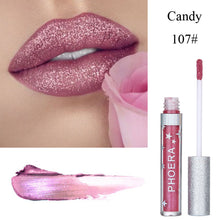 Load image into Gallery viewer, Moisturizing Candy Color Lip Gloss Waterproof Glitter Liquid Lipstick Long Lasting Makeup Lipstick +
