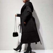 Load image into Gallery viewer, Knee Waist Down Hooded Down Jacket +
