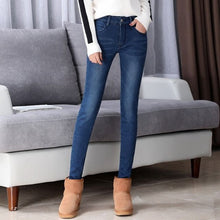 Load image into Gallery viewer, Plush Thick Jeans for Women +
