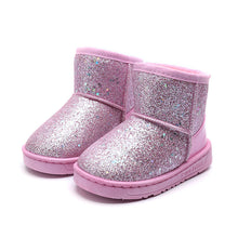 Load image into Gallery viewer, Children&#39;s Snow Boots in Sequins Young kids Winter Shoes +
