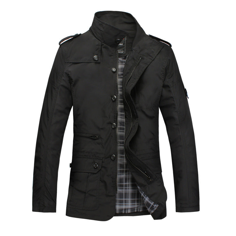 Casual Stand Collar Men's Jacket +