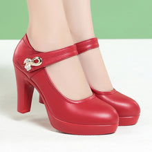 Load image into Gallery viewer, Women&#39;s Stylish Platform Chunky Heel High Heels +
