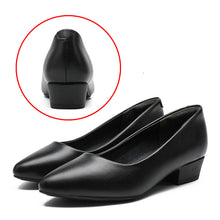 Load image into Gallery viewer, Leather Work Shoes Women Black +

