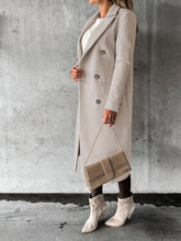 Load image into Gallery viewer, Long Sleeve Lapel Coat Winter Fashion Solid Double Breasted Slim Long Jacket Womens Clothing +
