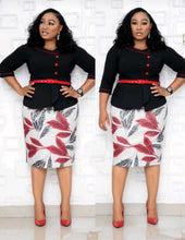 Load image into Gallery viewer, Thick Roman Fabric Plus Size Dress +
