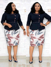 Load image into Gallery viewer, Thick Roman Fabric Plus Size Dress +
