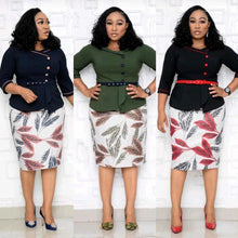 Load image into Gallery viewer, Thick Roman Fabric Plus Size Dress +
