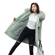 Load image into Gallery viewer, Lamb Wool Inner Village Down Cotton Jacket Women&#39;s Quilted Jacket
