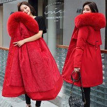 Load image into Gallery viewer, Lamb Wool Inner Village Down Cotton Jacket Women&#39;s Quilted Jacket

