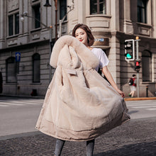 Load image into Gallery viewer, Lamb Wool Inner Village Down Cotton Jacket Women&#39;s Quilted Jacket
