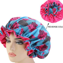 Load image into Gallery viewer, Ankara Print Bonnet Women Night Sleep Cap African Pattern Hair Cover +
