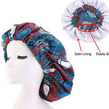 Load image into Gallery viewer, Ankara Print Bonnet Women Night Sleep Cap African Pattern Hair Cover +
