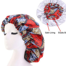 Load image into Gallery viewer, Ankara Print Bonnet Women Night Sleep Cap African Pattern Hair Cover +
