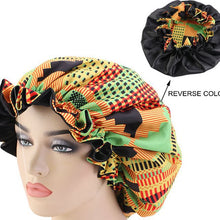 Load image into Gallery viewer, Ankara Print Bonnet Women Night Sleep Cap African Pattern Hair Cover +
